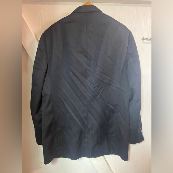 Millienium button Men’s black suit coat jacket 42 striped nwot blazer in USA - Picture 3 of 7